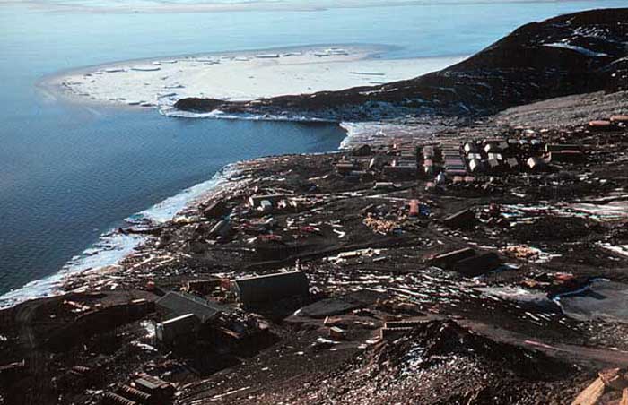 The &quot;City' at McMurdo Base as seen from the summit of Crater Hill